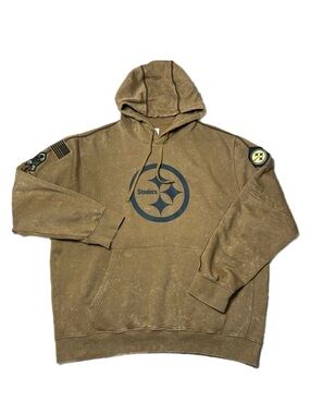 Nike Pittsburgh Steelers 2023 Salute to Service STS Fleece Hoodie Brown Size XL